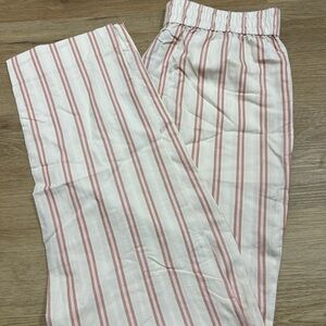 J. Crew Pink and White Textured Pants